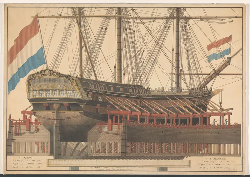 Het schip Zoutman op kamelen Wall Art by Unknown - High-Resolution Digital Print