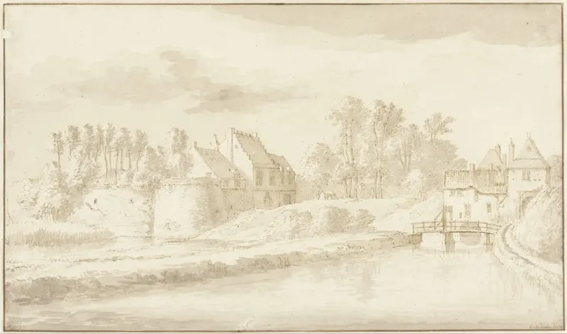 Het slot te Woerden Wall Art by Abraham de Haen (II) - High-Resolution Digital Print