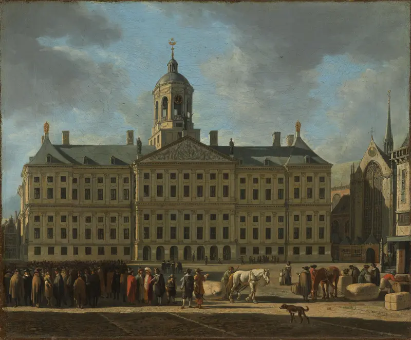Het stadhuis op de Dam in Amsterdam Wall Art by Gerrit Berckheyde - High-Resolution Digital Print