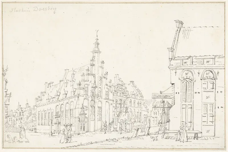 Het stadhuis van Doesburg Wall Art by Cornelis Pronk - High-Resolution Digital Print