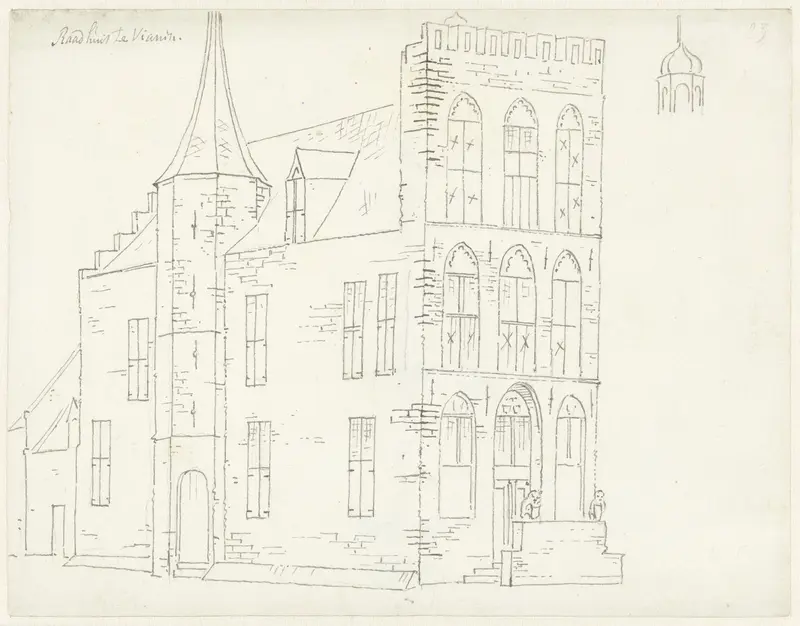 Het stadhuis van Vianen Wall Art by Cornelis Pronk - High-Resolution Digital Print
