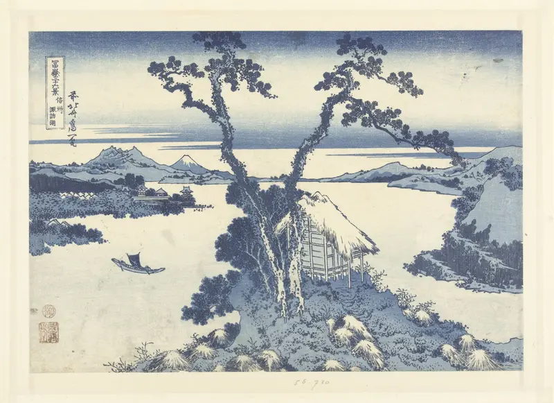 Het Suwa meer in de provincie Shinano Wall Art by Unknown - High-Resolution Digital Print