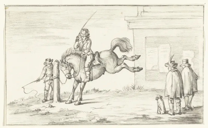 Het temmen van een paard Wall Art by Jean Bernard - High-Resolution Digital Print