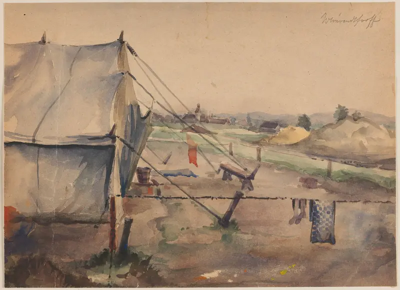Het tentenkamp Wall Art by Wim van Hooff - High-Resolution Digital Print