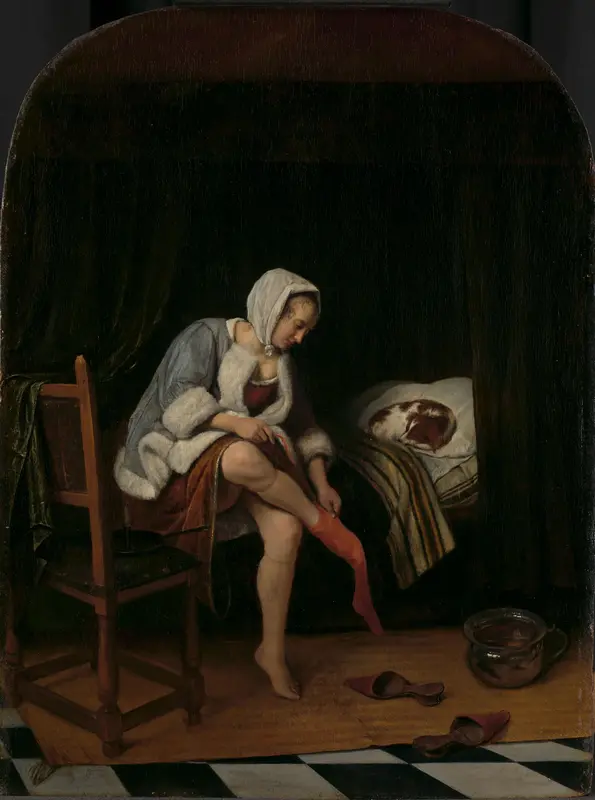 Het toilet Wall Art by Jan Havicksz. Steen - High-Resolution Digital Print