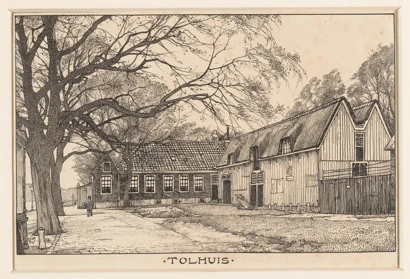 Het Tolhuis aan de Buiksloterweg te Amsterdam (overzijde van het IJ) Wall Art by Willem Wenckebach - High-Resolution Digital Print