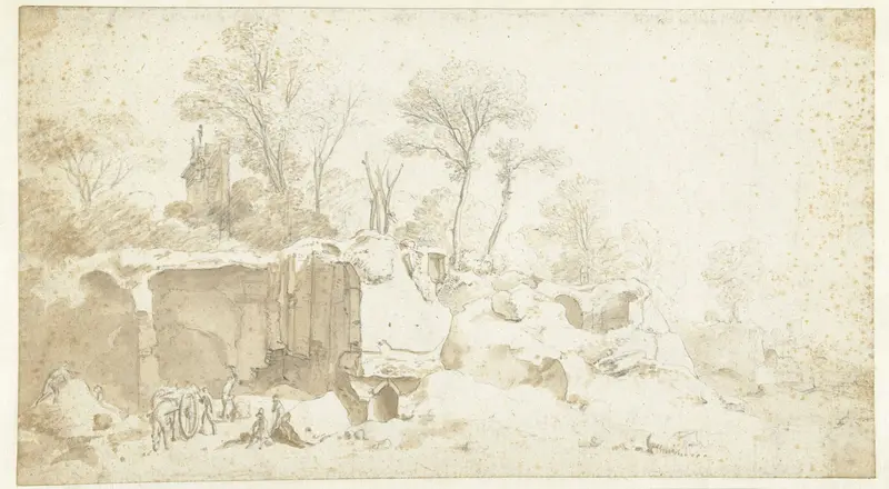 Het uitgraven van antieke ruïnes Wall Art by Unknown - High-Resolution Digital Print