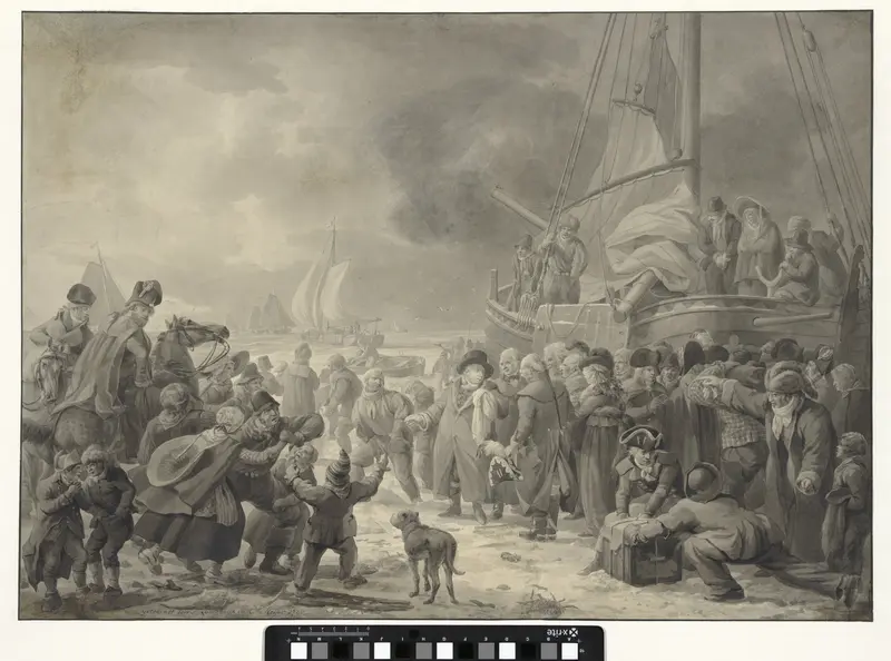 Het vertrek van stadhouder Willem V naar Engeland, 18 januari 1795 Wall Art by Unknown - High-Resolution Digital Print