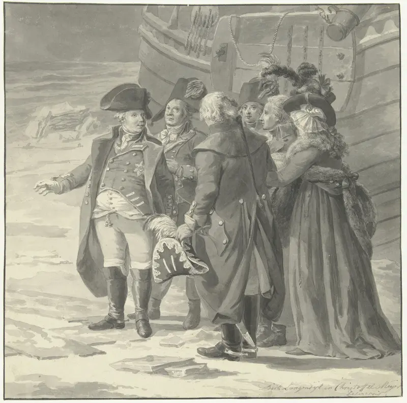 Het vertrek van Willem V naar Engeland, 18 januari 1795 Wall Art by Christoffel Meijer - High-Resolution Digital Print