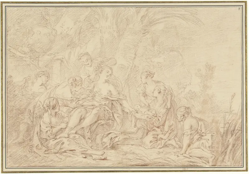 Het vinden van Mozes Wall Art by François Boucher - High-Resolution Digital Print