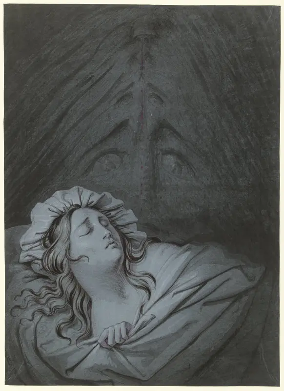 Het visioen van Beatrice Cenci Wall Art by David Pièrre Giottino Humbert de Superville - High-Resolution Digital Print
