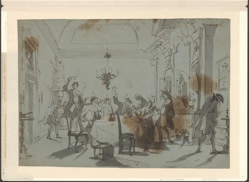 Het werd rumoerig in huis Wall Art by Cornelis Troost - High-Resolution Digital Print