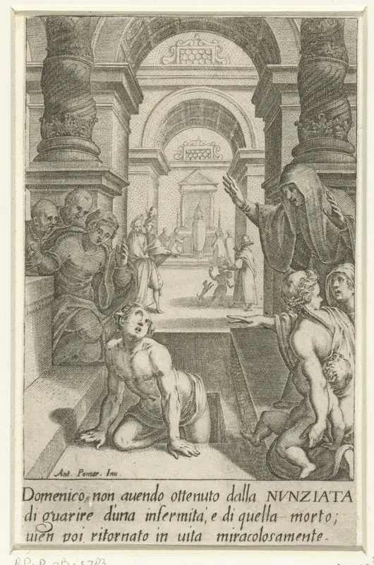 Het wonder van Domenico Wall Art by Jacques Callot - High-Resolution Digital Print