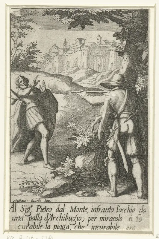 Het wonder van Pietro dal Monte Wall Art by Jacques Callot - High-Resolution Digital Print