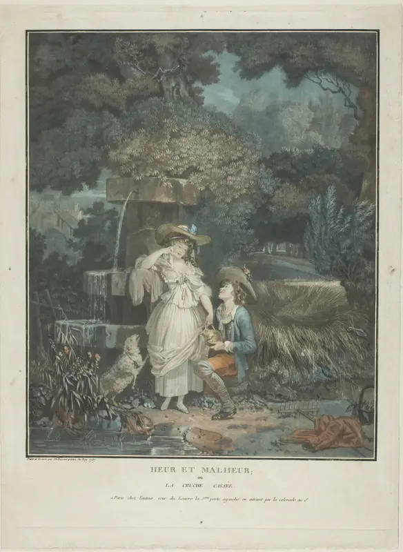 Heur et Malheur Wall Art by Philibert Louis Debucourt - High-Resolution Digital Print