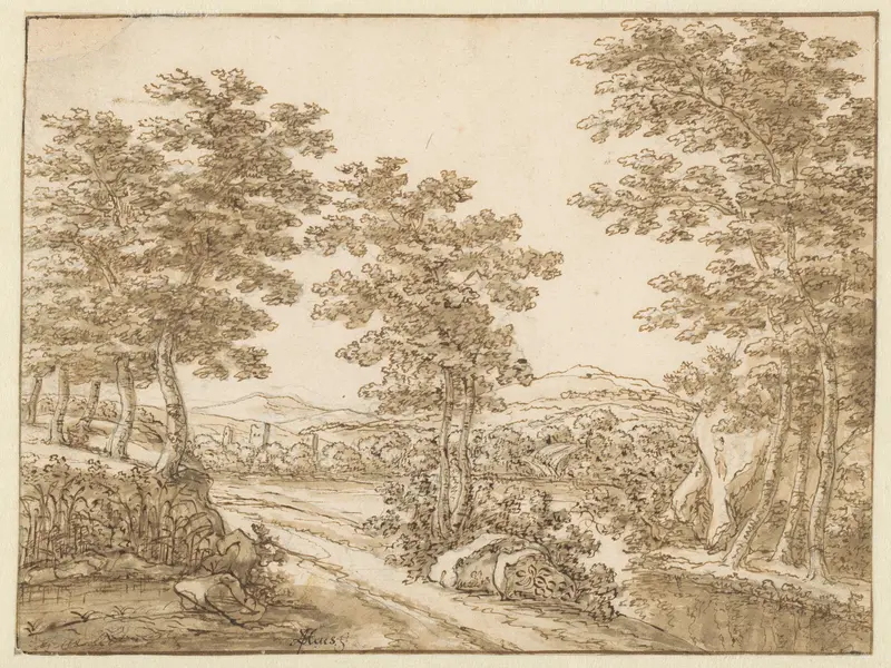 Heuvelachtig boomrijk landschap Wall Art by Willem de Heusch - High-Resolution Digital Print