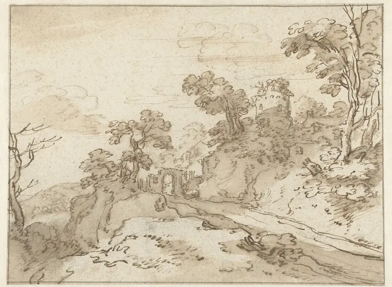 Heuvelachtig landschap Wall Art by Unknown - High-Resolution Digital Print