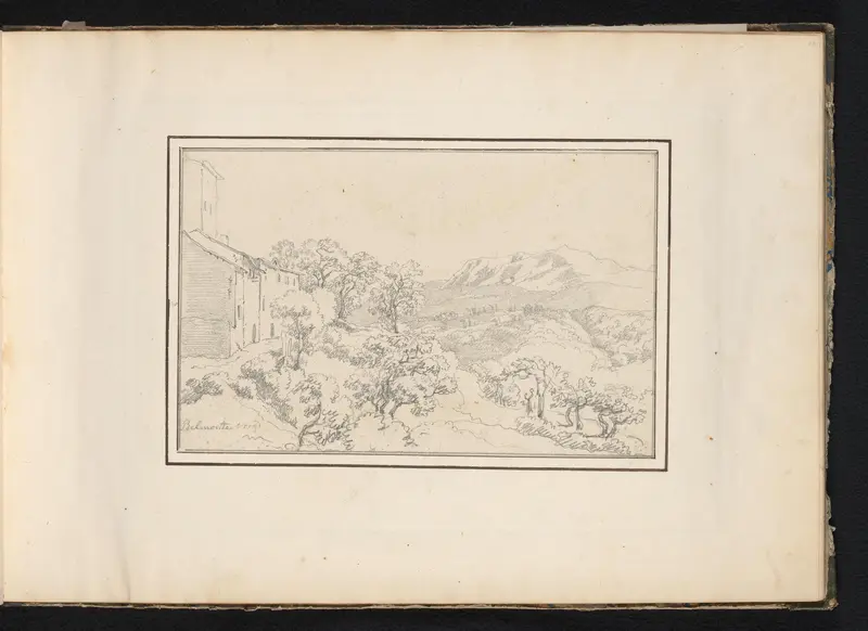 Heuvelachtig landschap met een gebouw te Belmonte Wall Art by Unknown - High-Resolution Digital Print