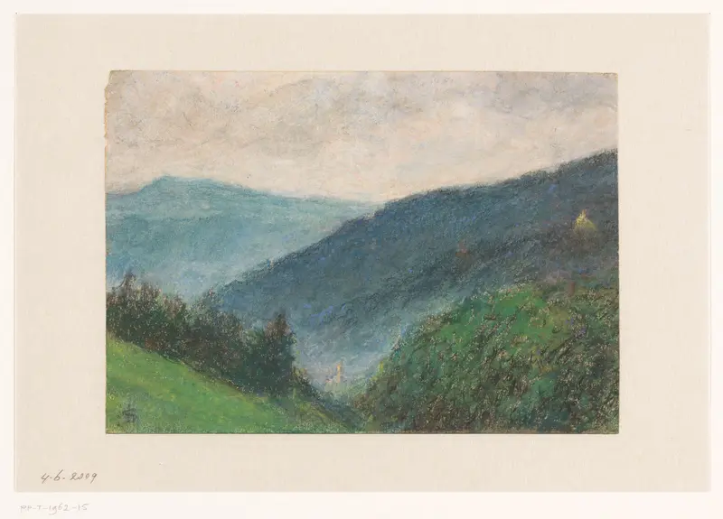 Heuvellandschap bij Baden-Baden Wall Art by Carel Nicolaas Storm van 's-Gravesande - High-Resolution Digital Print
