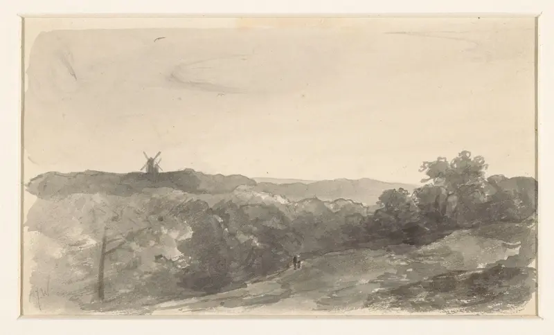 Heuvellandschap met molens Wall Art by Unknown - High-Resolution Digital Print