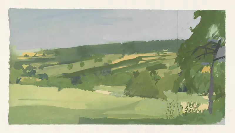 Heuvelrug in de Auvergne Wall Art by Jozef Van Ruyssevelt - High-Resolution Digital Print