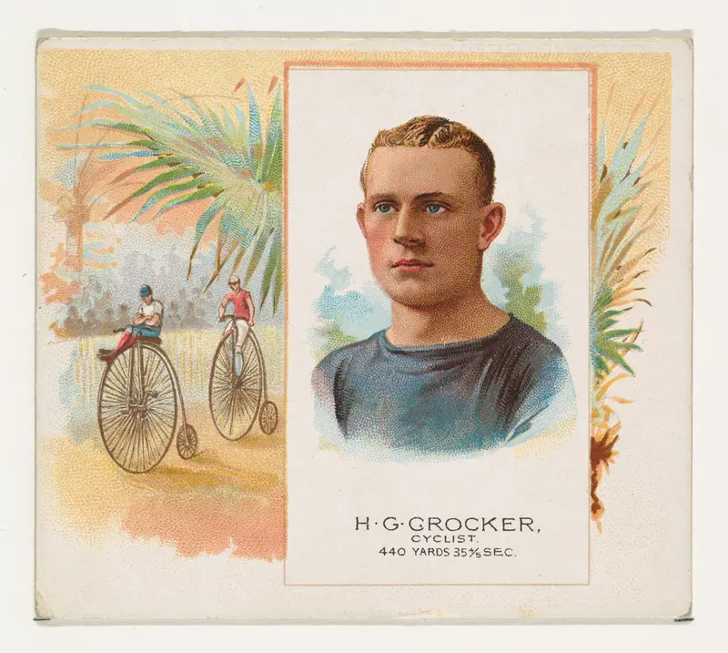 H.G. Crocker, Cyclist, from World's Champions, Second Series (N43) for Allen & Ginter Cigarettes Wall Art by Allen & Ginter - High-Resolution Digital Print