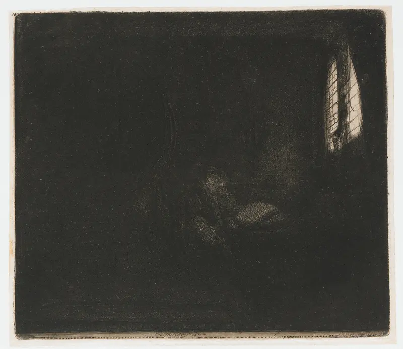Hieronymus in een donker studeervertrek Wall Art by Jean de Bary - High-Resolution Digital Print