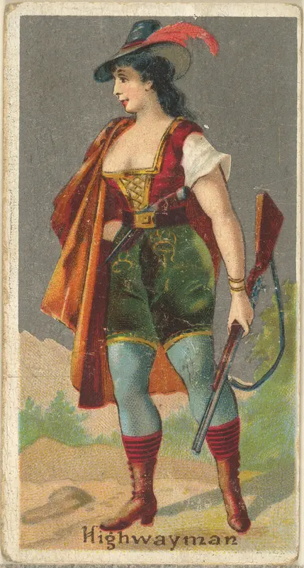 Highwayman, from the Occupations for Women series (N166) for Old Judge and Dogs Head Cigarettes Wall Art by Goodwin & Company - High-Resolution Digital Print