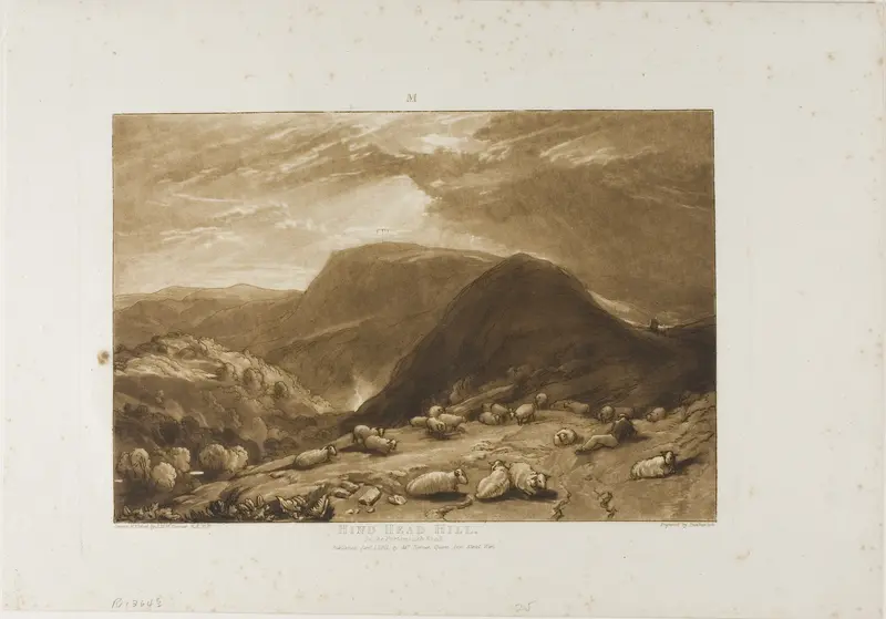 Hind Head Hill, plate 25 from Liber Studiorum Wall Art by Joseph Mallord William Turner - High-Resolution Digital Print