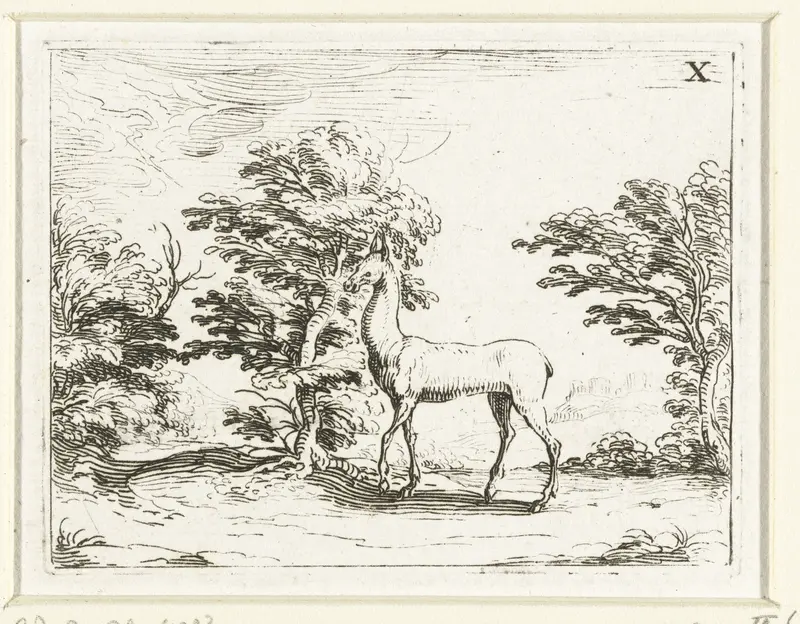 Hinde in een bos Wall Art by Jacques Callot - High-Resolution Digital Print