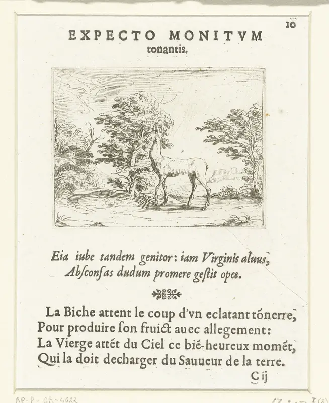 Hinde in een bos Wall Art by Anthoine Charlot - High-Resolution Digital Print