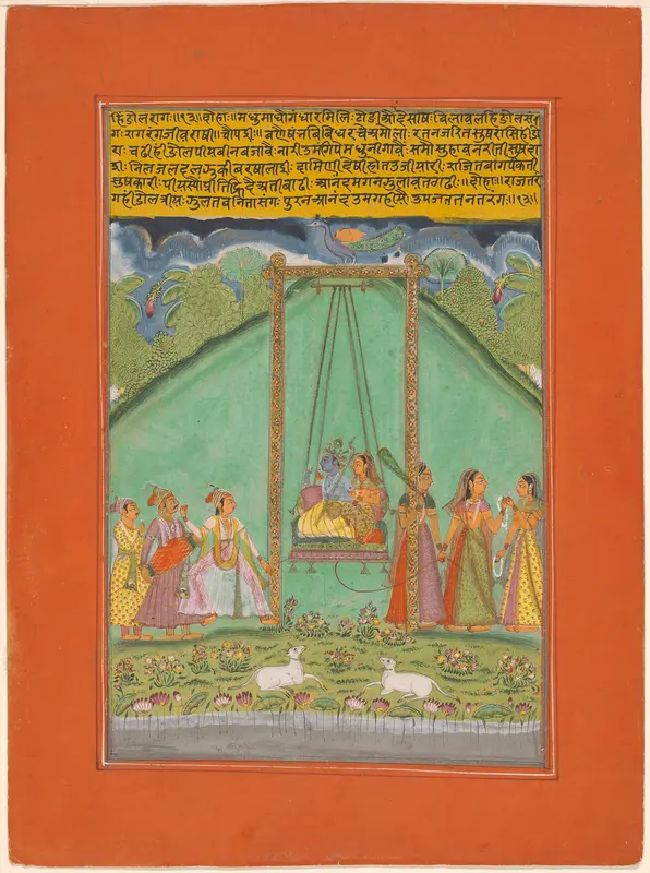 Hindol Raga, page from a Garland of Musical Ragas (Ragamala) Set Wall Art by Unknown - High-Resolution Digital Print