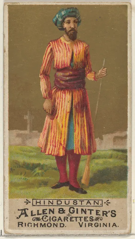 Hindustan, from the Natives in Costume series (N16) for Allen & Ginter Cigarettes Brands Wall Art by Allen & Ginter - High-Resolution Digital Print