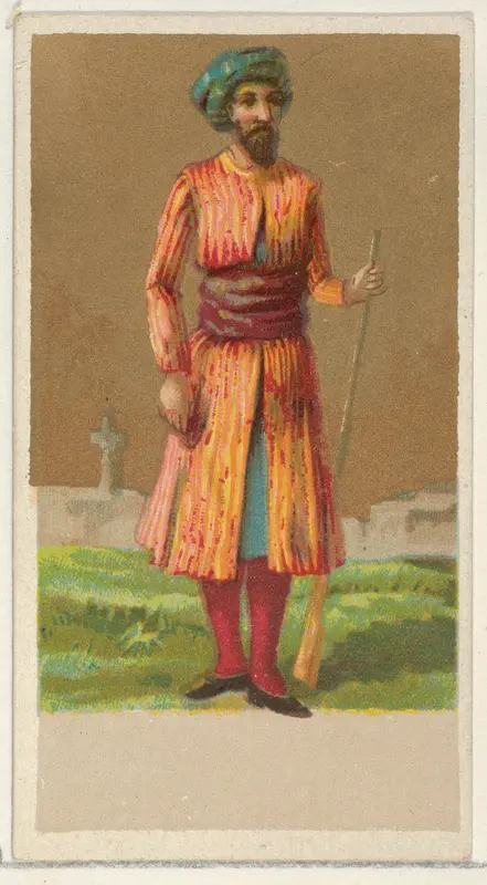 Hindustan, from the Natives in Costume series (N16), Teofani Issue, for Allen & Ginter Cigarettes Brands Wall Art by Allen & Ginter - High-Resolution Digital Print