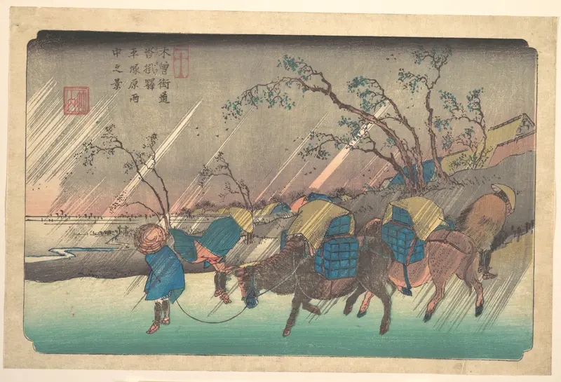 Hiratsuka near Kutsukake Wall Art by Keisai Eisen - High-Resolution Digital Print