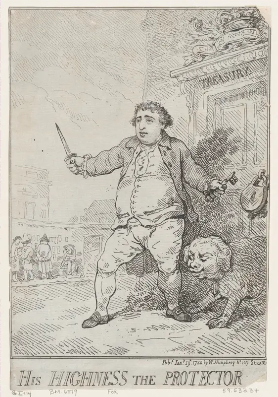 His Highness The Protector Wall Art by Thomas Rowlandson - High-Resolution Digital Print