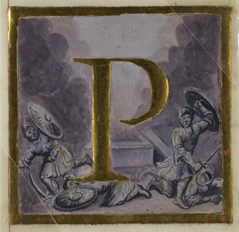 Historiated initial "P" with Resurrection from a Choirbook Wall Art by Unknown - High-Resolution Digital Print