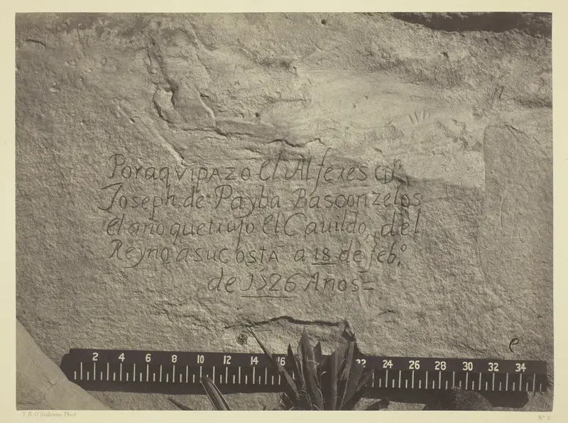 Historic Spanish Record of the Conquest, South Side of Inscription Rock, N.M.