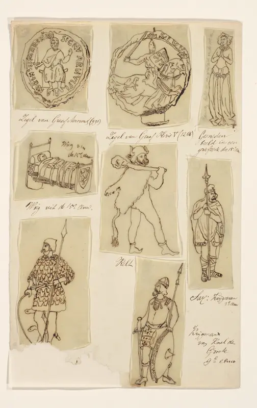 Historische figuren en objecten Wall Art by Joannes Carolus Alberdingk Thijm (Jan) - High-Resolution Digital Print