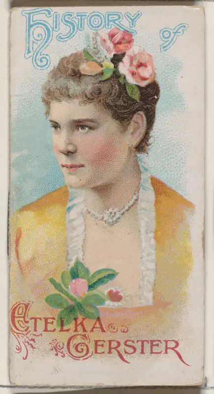 History of Etelka Gerster, from the Histories of Poor Boys and Famous People series of booklets (N79) for Duke brand cigarettes Wall Art by W. Duke, Sons & Co. - High-Resolution Digital Print