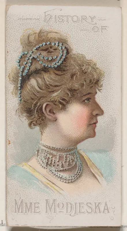 History of Helena Modjeska, from the Histories of Poor Boys and Famous People series of booklets (N79) for Duke brand cigarettes Wall Art by W. Duke, Sons & Co. - High-Resolution Digital Print