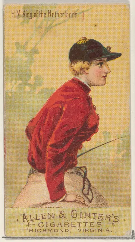 H.M. King of the Netherlands, from the Racing Colors of the World series (N22b) for Allen & Ginter Cigarettes Wall Art by Allen & Ginter - High-Resolution Digital Print