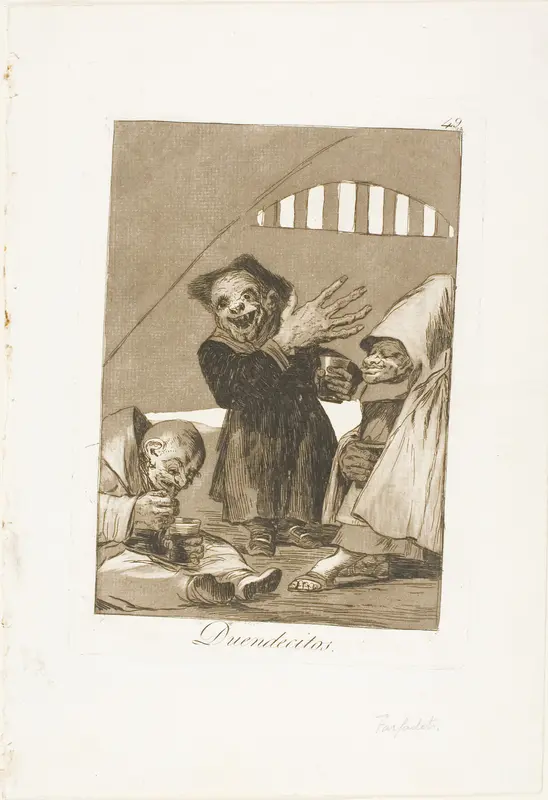 Hobgoblins, plate 49 from Los Caprichos