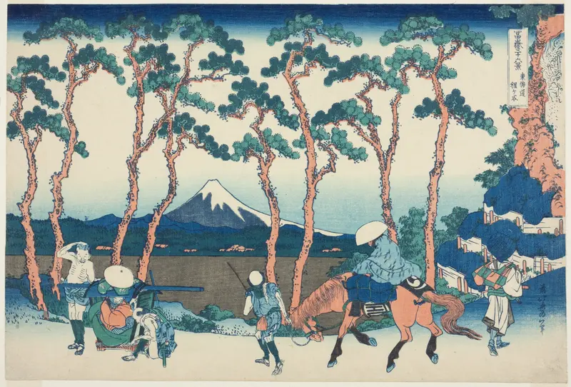 Hodogaya on the Tokaido (Tokaido Hodogaya), from the series "Thirty-six Views of Mount Fuji (Fugaku sanjurokkei)"
