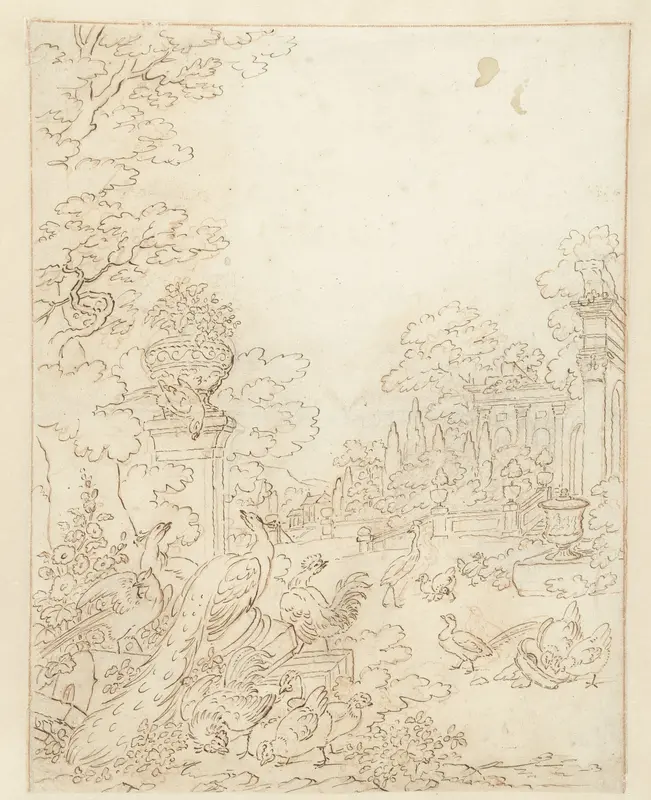 Hoenderhof Wall Art by Jan Weenix - High-Resolution Digital Print