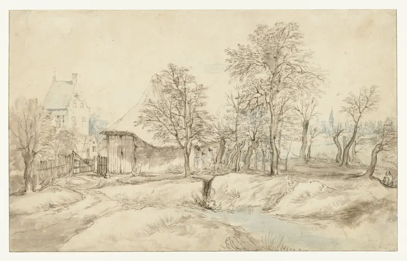 Hoeve tussen bomen Wall Art by Jan Brueghel (I) - High-Resolution Digital Print