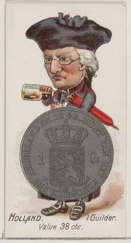 Holland, 1 Guilder, from the series Coins of All Nations (N72, variation 1) for Duke brand cigarettes Wall Art by W. Duke, Sons & Co. - High-Resolution Digital Print