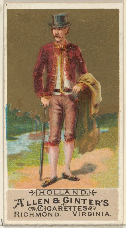 Holland, from the Natives in Costume series (N16) for Allen & Ginter Cigarettes Brands Wall Art by Allen & Ginter - High-Resolution Digital Print