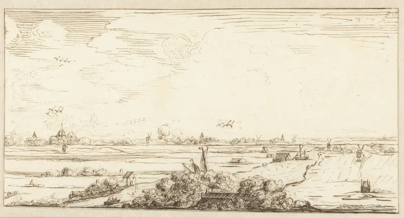 Hollands panoramisch landschap Wall Art by anonymous - High-Resolution Digital Print