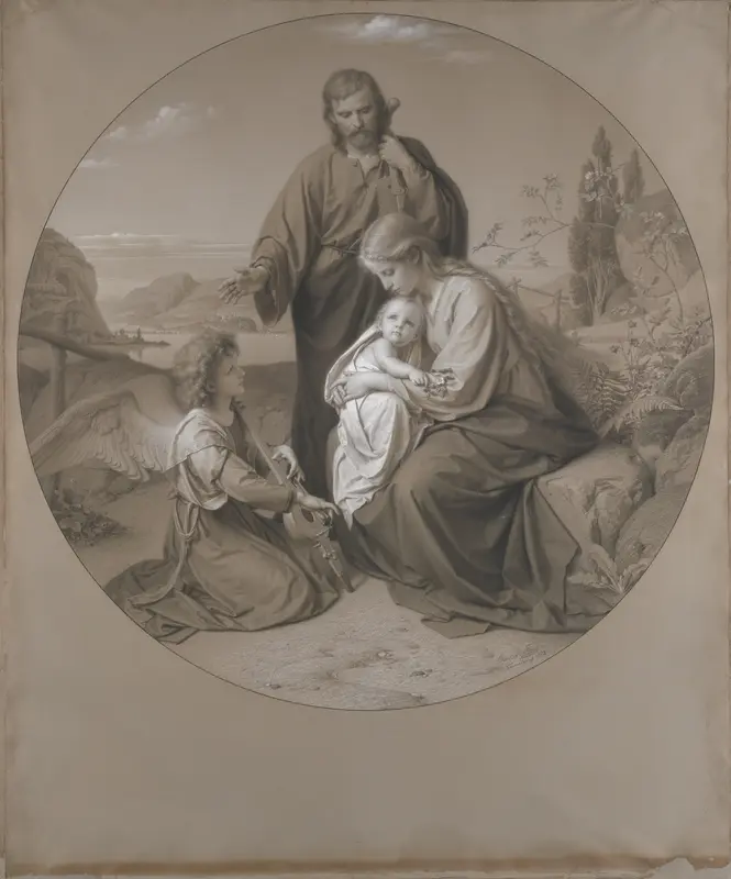Holy Family Wall Art by Carl Müller - High-Resolution Digital Print
